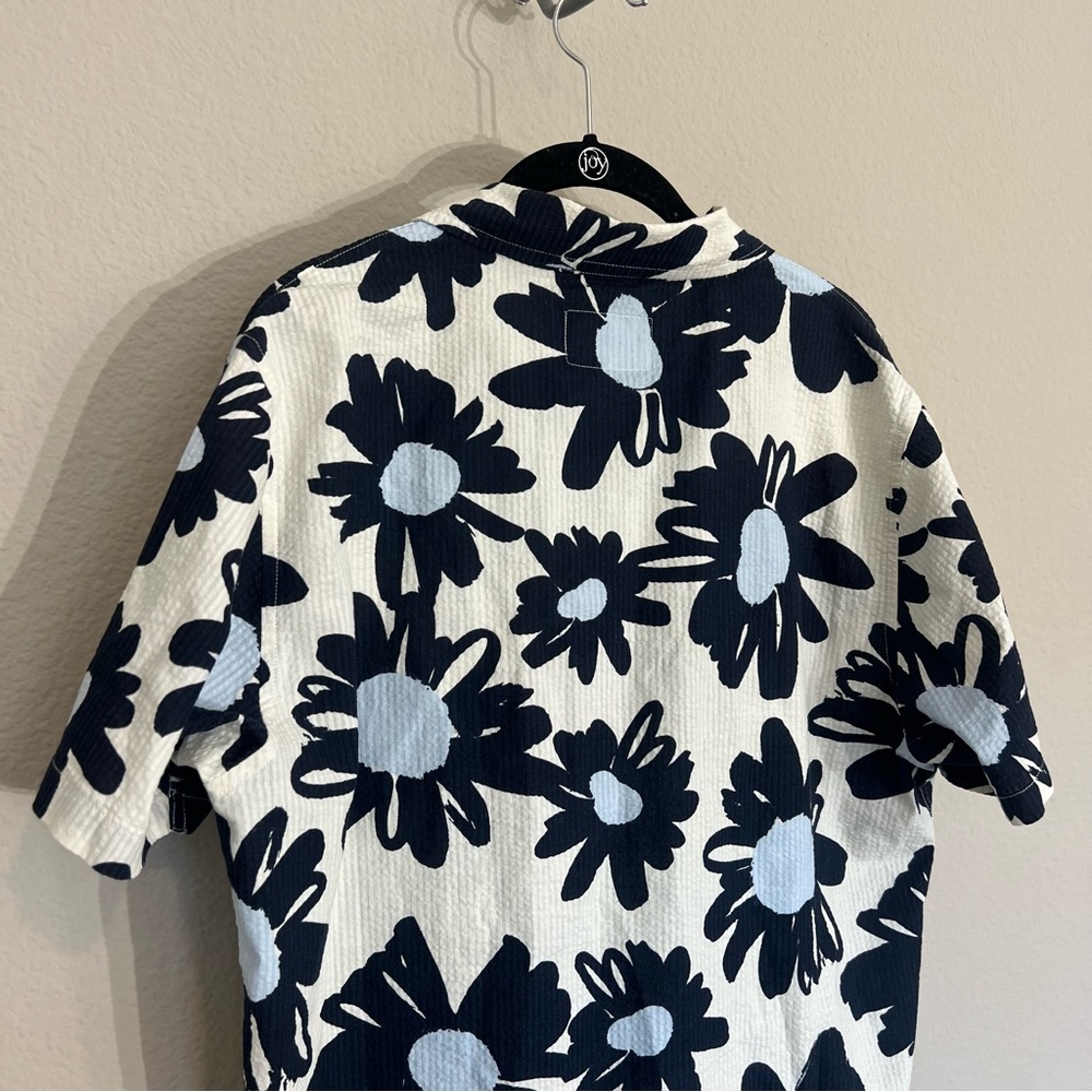 Folk Clothing Men’s retro floral cotton button down camp shirt vacation resort M - Picture 9 of 12